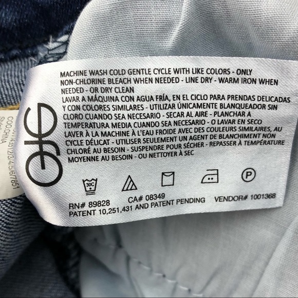 Ella Moss Beckett Cuffed Midi Exposed Button Fly Jean Shorts. Size 28 NEW - Picture 8 of 9